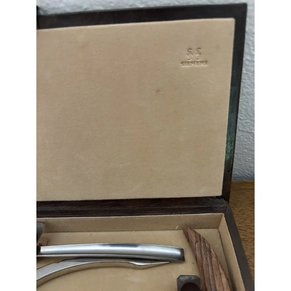 PEELRING SOLINGEN Siemens Vintage German Made Bar‎ Set From 1950's - Teak Handle